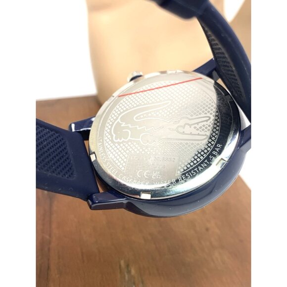 Lacoste Men's Watch 2011281 Holiday 12.12 Quartz Blue Dial Rubber Band 42mm - Picture 6 of 14